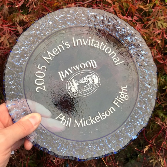 Fire and Light Recycled Glass Moonstone Plate - Picture 3 of 6